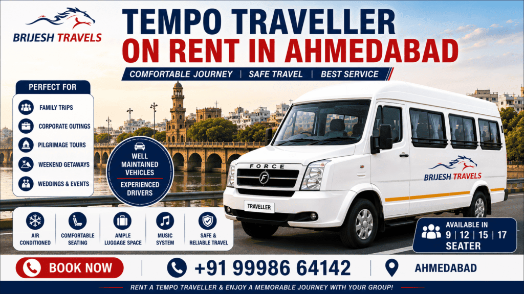 Ahmedabad to Statue of Unity Tempo Traveller