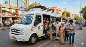 tempo traveller hire in ahmedabad
