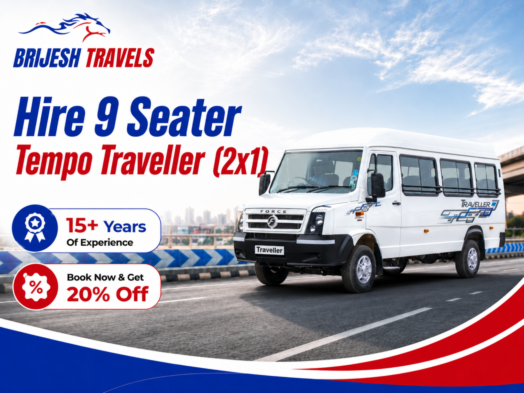 9 seater tempo traveller