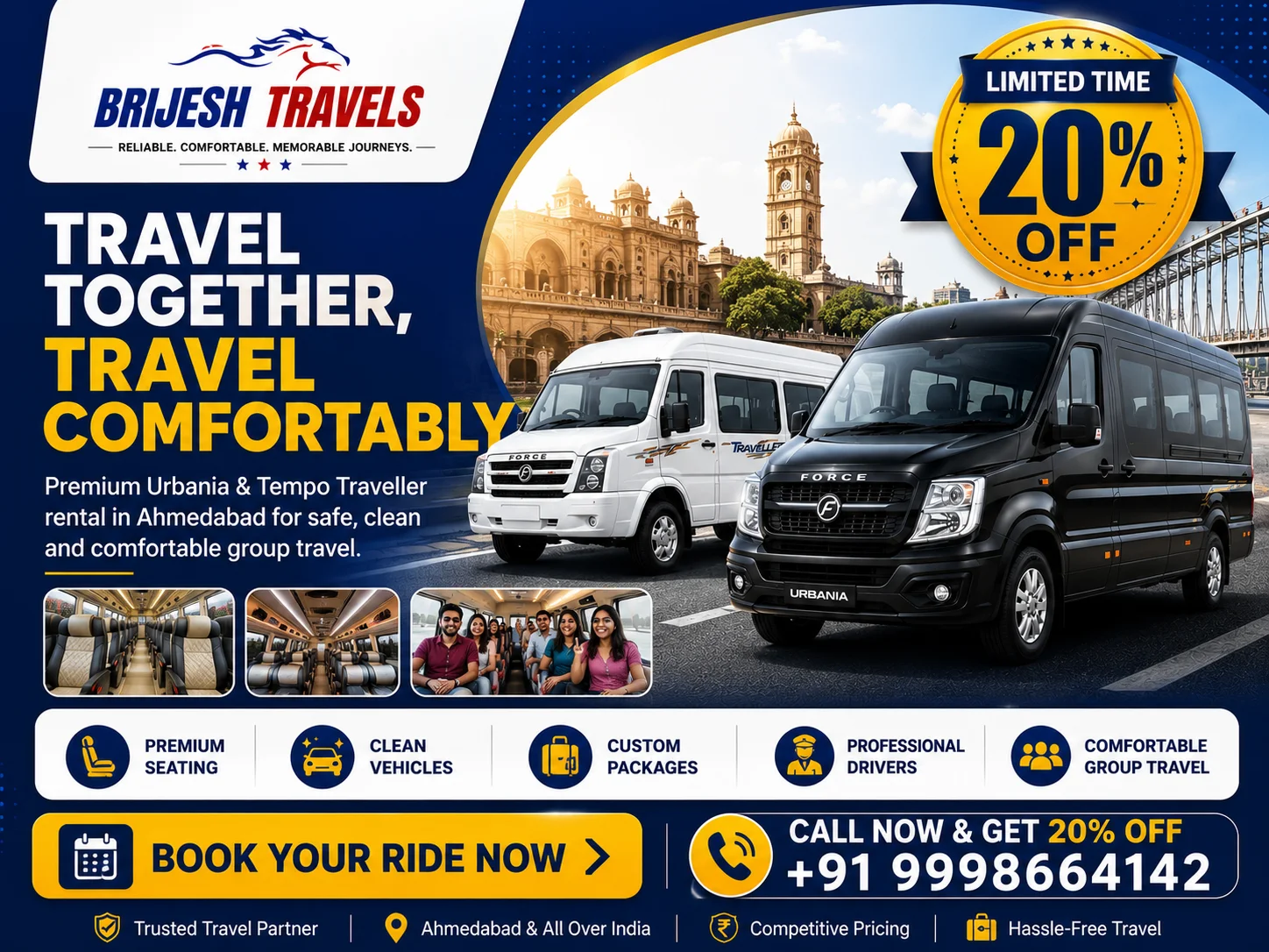 tempo traveller in ahmedabad